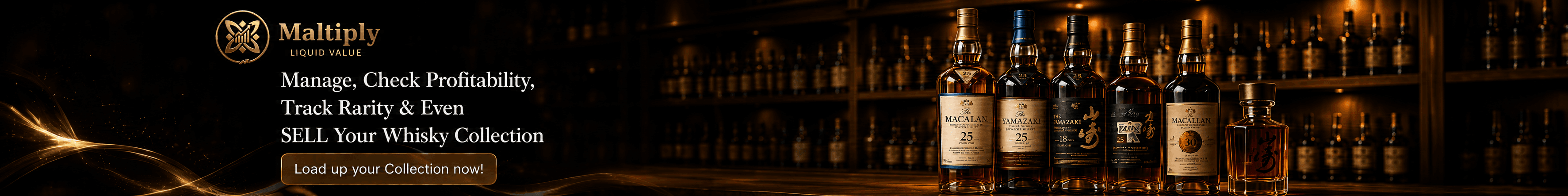 Manage, check profitability and track the rarity of your whisky collection.